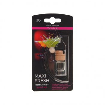 147 р. Ароматизатор подвесной жидкостный (tutti-frutti) с деревянной крышкой 5мл MAXI FRESH MAXI FRESH hmf-4  с доставкой в г. Кемерово. Увеличить фотографию 1