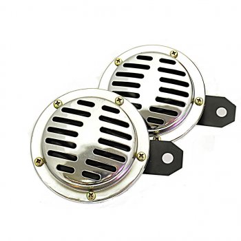 2 299 р. Сигнал звуковой 12V 290345Hz 115дБ d=55мм хром комплект 2шт. Premier FK FK hn-155  с доставкой в г. Кемерово. Увеличить фотографию 1