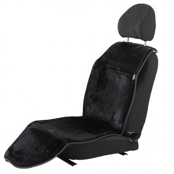 3 289 р. Накидка на сиденье мех искусственный черная 2шт. Antislip PREMIER PREMIER hr100  с доставкой в г. Кемерово. Увеличить фотографию 2
