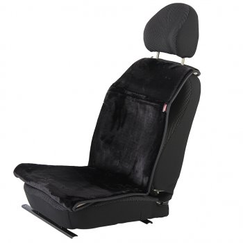 3 289 р. Накидка на сиденье мех искусственный черная 2шт. Antislip PREMIER PREMIER hr100  с доставкой в г. Кемерово. Увеличить фотографию 1