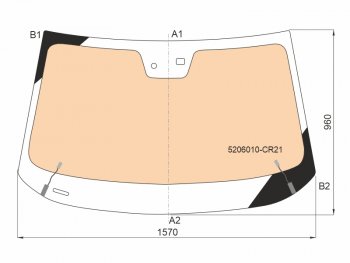 20 449 р. Стекло лобовое (Обогрев полный Датчик дождя Молдинг) Changan UNI-K 20- FUYAO 5206010-CR21  с доставкой в г. Кемерово. Увеличить фотографию 1