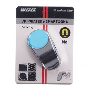 469 р. Держатель телефона на дефлектор магнитный черный WIIIX WIIIX ht-61v9mg  с доставкой в г. Кемерово. Увеличить фотографию 1