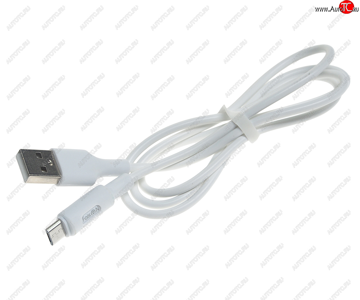 124 р. Кабель micro USB 1м FAISON FAISON hx25 cast white  с доставкой в г. Кемерово
