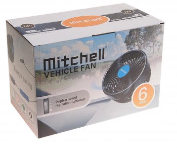 1 589 р. Вентилятор в салон 12V на кронштейне синий MITCHELL MITCHELL hx-t203e dc12v blue  с доставкой в г. Кемерово. Увеличить фотографию 3