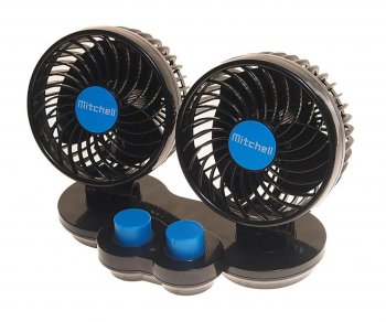 1 269 р. Вентилятор в салон 12V двойной на платформе синий MITCHELL MITCHELL hx-t307e dc12v blue  с доставкой в г. Кемерово. Увеличить фотографию 2
