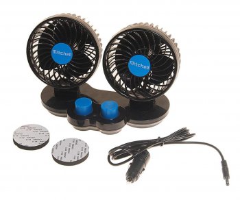 1 269 р. Вентилятор в салон 12V двойной на платформе синий MITCHELL MITCHELL hx-t307e dc12v blue  с доставкой в г. Кемерово. Увеличить фотографию 1