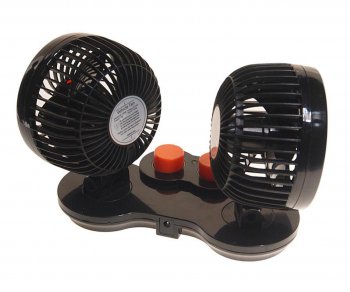 1 329 р. Вентилятор в салон 24V двойной на платформе оранжевый MITCHELL MITCHELL hx-t308e dc24v orange  с доставкой в г. Кемерово. Увеличить фотографию 2