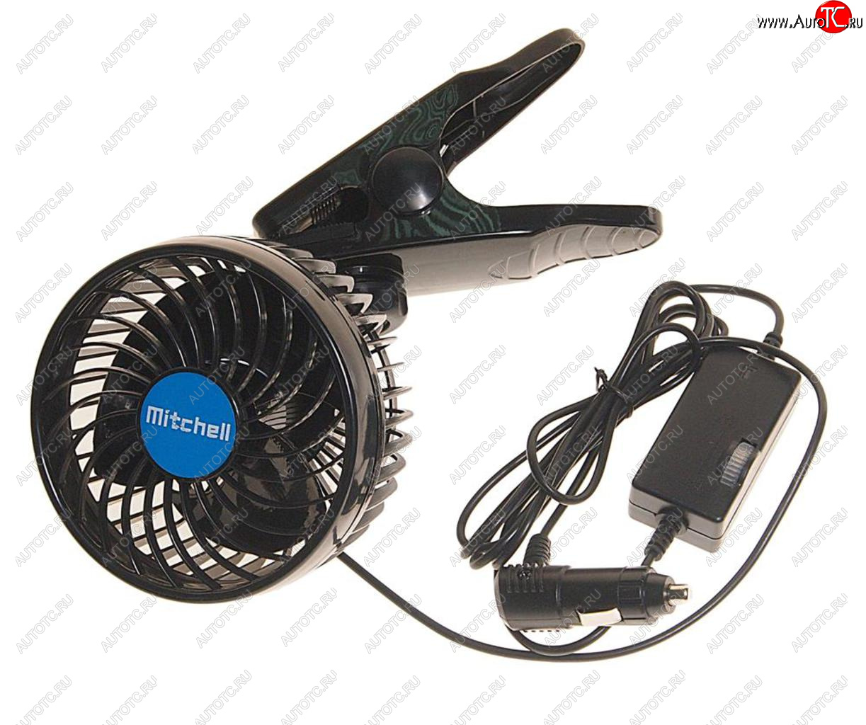 1 399 р. Вентилятор в салон 12V на прищепке синий MITCHELL MITCHELL hx-t601e dc12v blue  с доставкой в г. Кемерово