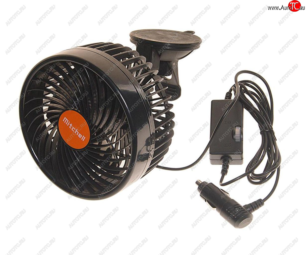 1 669 р. Вентилятор в салон 24V на присоске оранжевый MITCHELL MITCHELL hx-t704e dc24v orange  с доставкой в г. Кемерово
