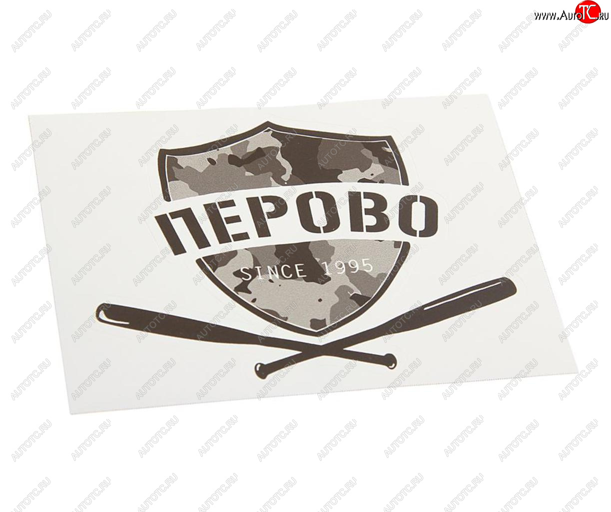 88 р. Наклейка виниловая вырезанная ПЕРОВО 12x9см черная AUTOSTICKERS AUTOSTICKERS и-17  с доставкой в г. Кемерово