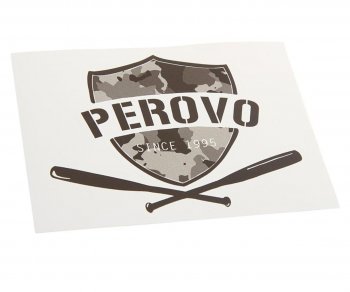 88 р. Наклейка виниловая вырезанная PEROVO 12x9см черная AUTOSTICKERS AUTOSTICKERS и-18  с доставкой в г. Кемерово. Увеличить фотографию 1