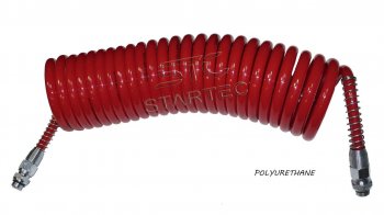 1 599 р. Шланг пневматический витой М16 L=7.5м (красный) Polyurethane STARTEC STARTEC inf.10.166  с доставкой в г. Кемерово. Увеличить фотографию 1