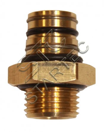 419 р. Соединитель переходник М14x1.5 P5 поворотный латунь STARTEC STARTEC inf.11.14p5  с доставкой в г. Кемерово. Увеличить фотографию 2