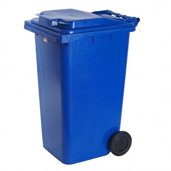4 699 р. Контейнер мусорный 240л на колесах синий 23.С29 IPLAST IPLAST ip-356605  с доставкой в г. Кемерово. Увеличить фотографию 1