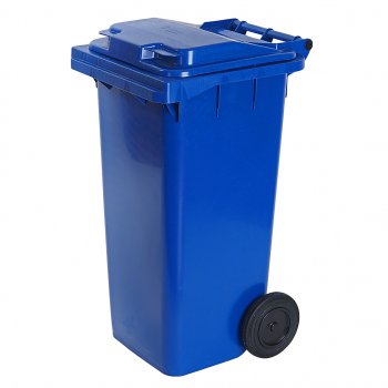 3 099 р. Контейнер мусорный 120л на колесах синий 23.C29 IPLAST IPLAST ip-390546  с доставкой в г. Кемерово. Увеличить фотографию 1