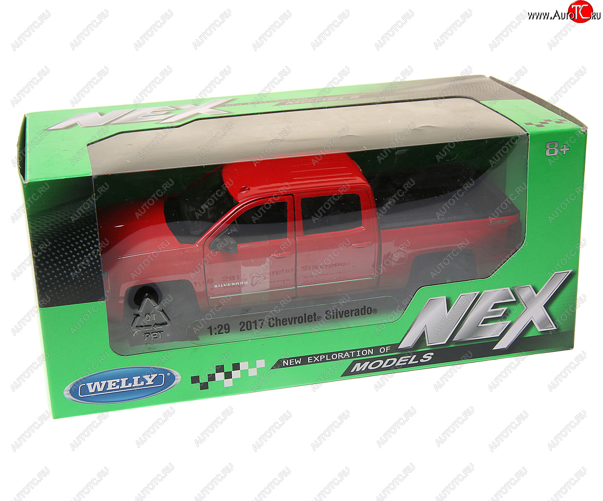 3 389 р. Модель автомобиля CHEVROLET Silverado металлическая (1:29) WELLY WELLY item no.24083w  с доставкой в г. Кемерово