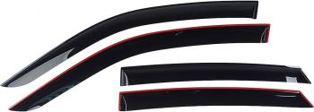 Комплект дефлекторов окон COBRA TUNING Jeep Grand Cherokee WK2 дорестайлинг (2010-2013) (черный глянец)