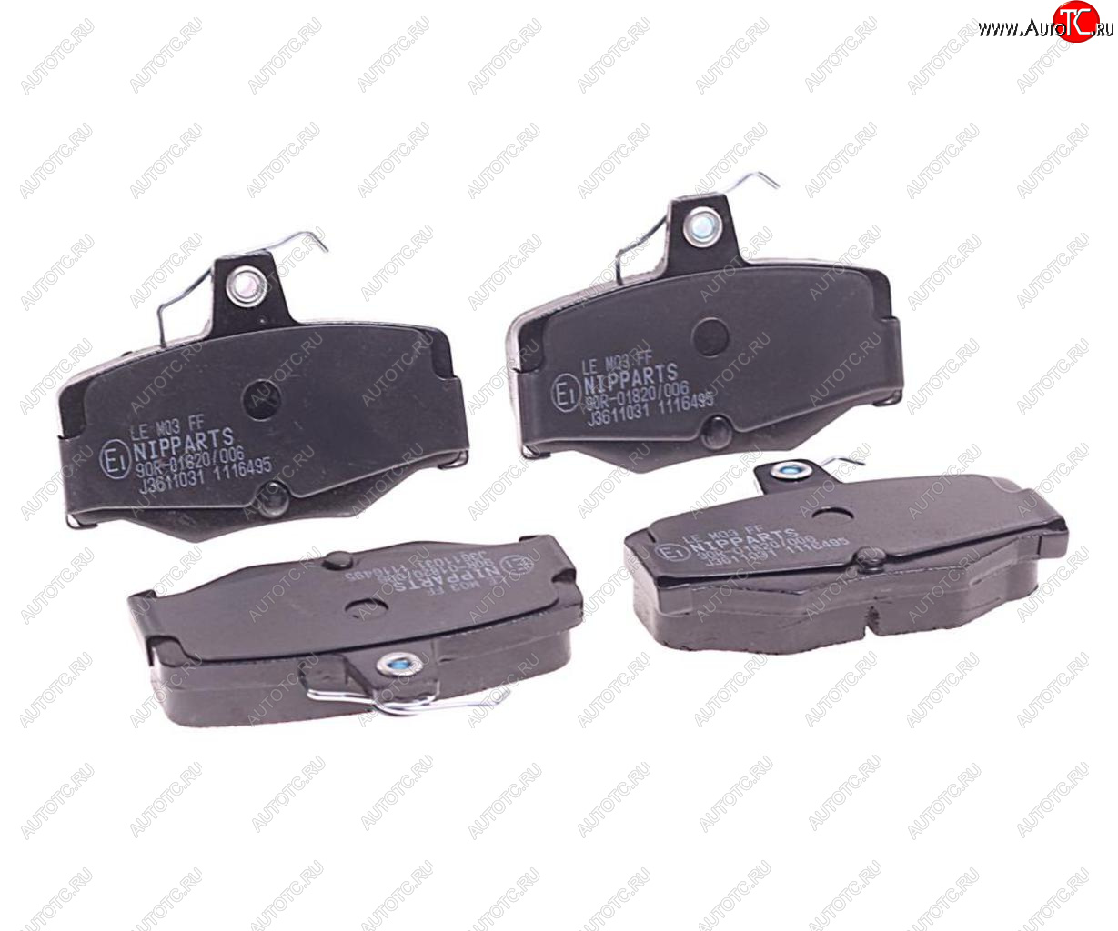 779 р. Колодки тормозные NISSAN Almera (95-12),Primera (96-02) задние (4шт.) NIPPARTS NIPPARTS j3611031 NIPPARTS j3611031  с доставкой в г. Кемерово
