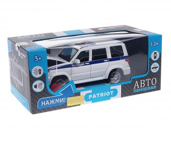 3 499 р. Модель автомобиля УАЗ-3163 Патриот металлическая (1:24) АВТОПАНОРАМА АВТОПАНОРАМА jb1251154  с доставкой в г. Кемерово. Увеличить фотографию 1
