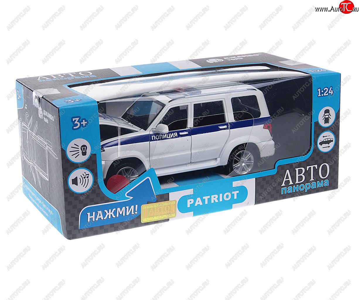 3 499 р. Модель автомобиля УАЗ-3163 Патриот металлическая (1:24) АВТОПАНОРАМА АВТОПАНОРАМА jb1251154  с доставкой в г. Кемерово