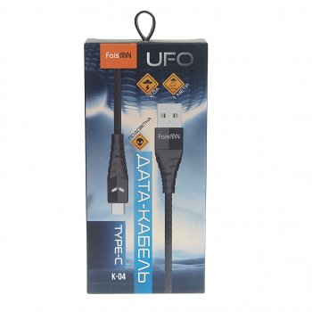190 р. Кабель iPhone (5-) 1м FAISON FAISON k-04 ufo black  с доставкой в г. Кемерово. Увеличить фотографию 2