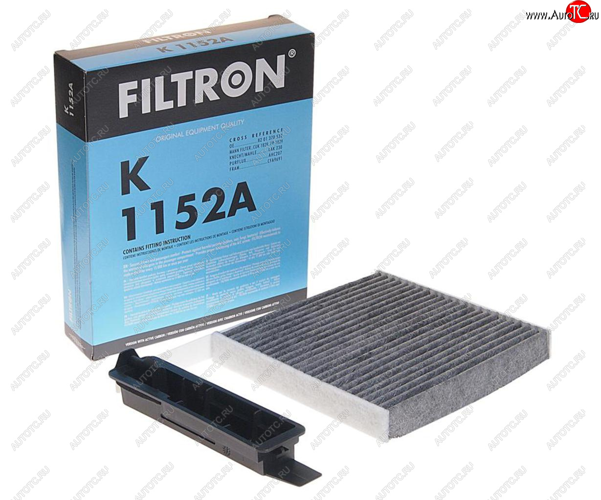 779 р. Фильтр воздушный салона ЛАДА Largus RENAULT Logan,Duster NISSAN Note (06-) угольный FILTRON FILTRON k1152a  с доставкой в г. Кемерово