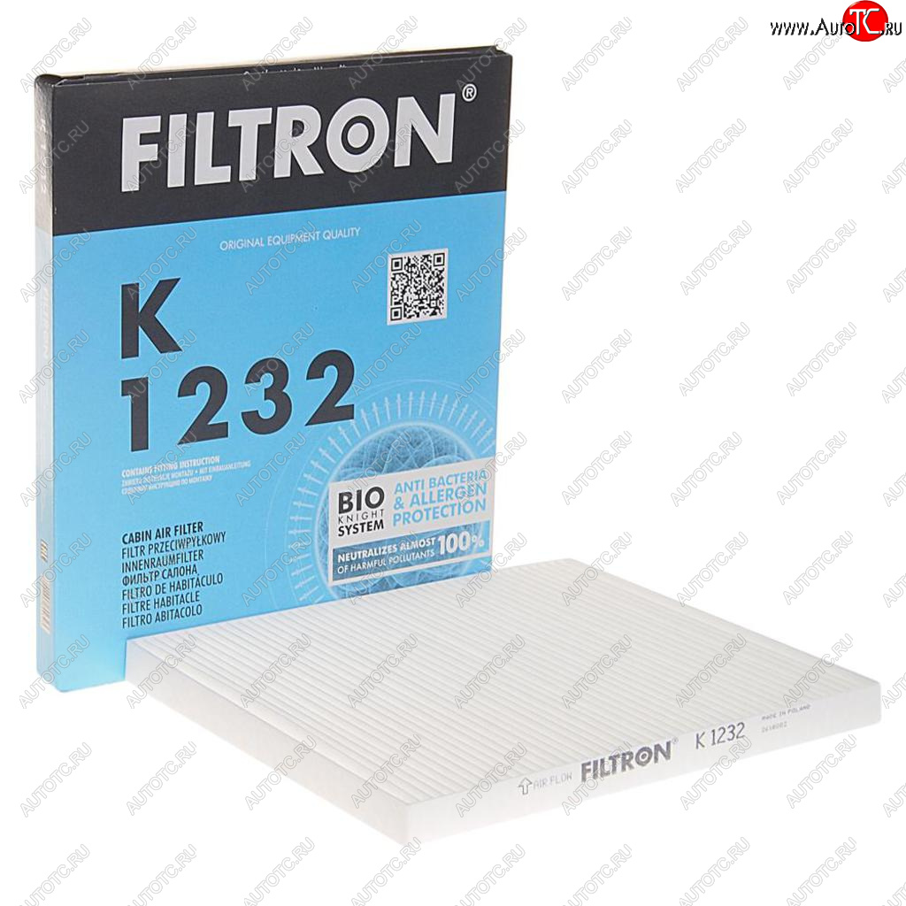 419 р. Фильтр воздушный салона HYUNDAI Tucson KIA Rio (05-),Sportage,Carens FILTRON FILTRON k1232  с доставкой в г. Кемерово