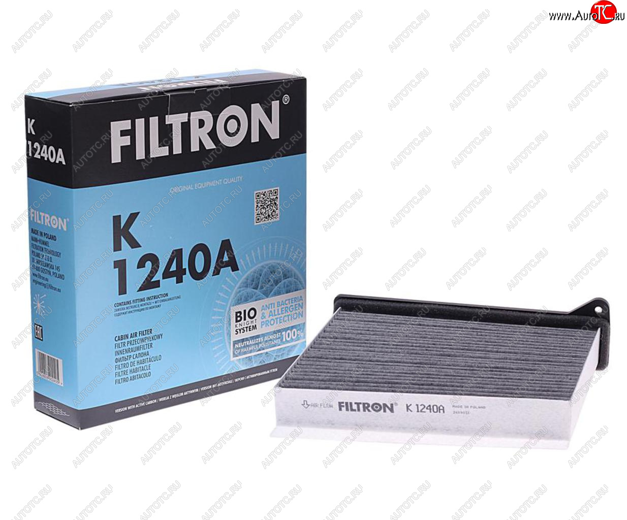 1 049 р. Фильтр воздушный салона MITSUBISHI Lancer (03-),Outlander (03-08) угольный FILTRON FILTRON k1240a  с доставкой в г. Кемерово