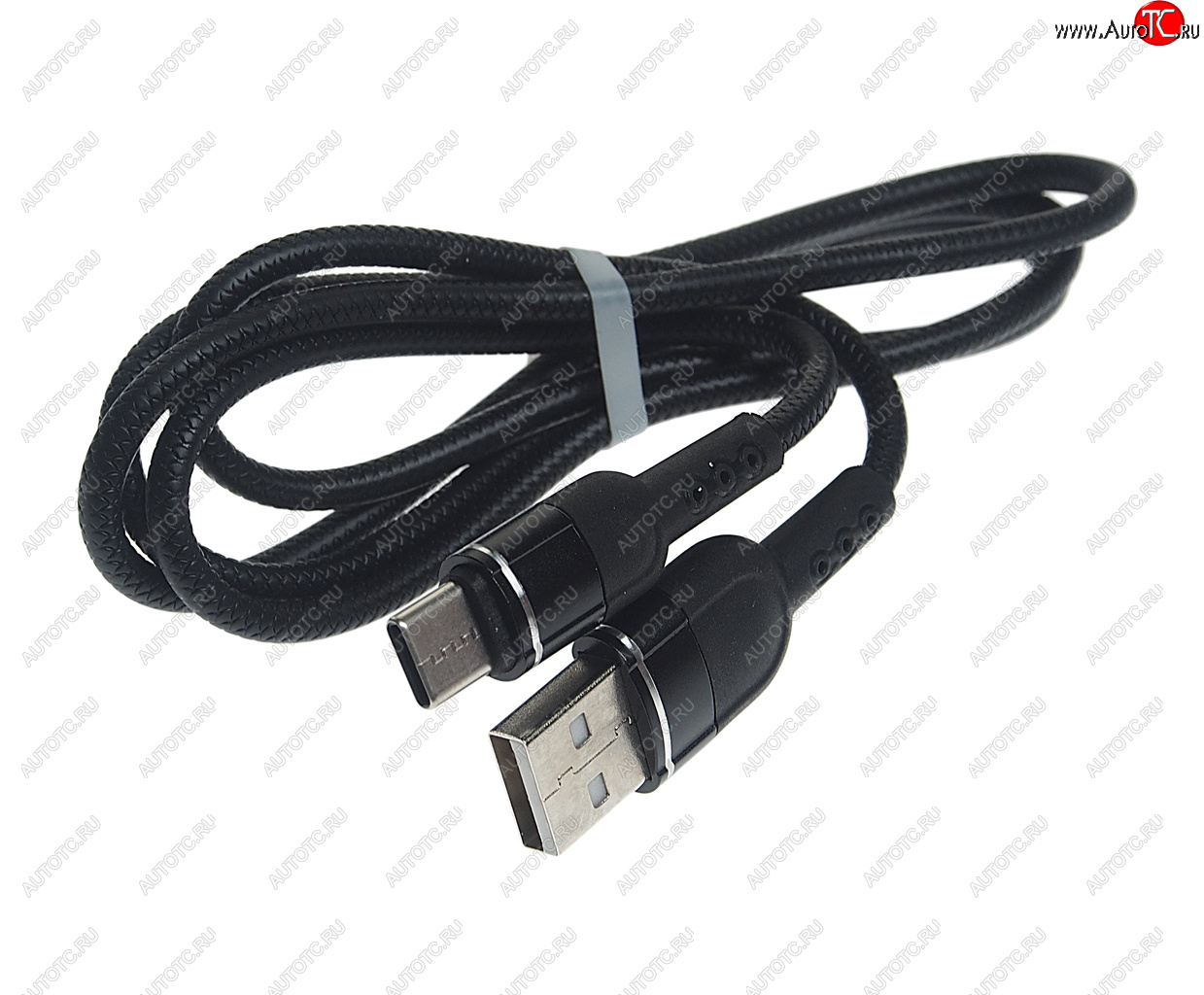 202 р. Кабель USB Type C 1м FAISON FAISON k-132 metal line black FAISON k-132 metal line black  с доставкой в г. Кемерово