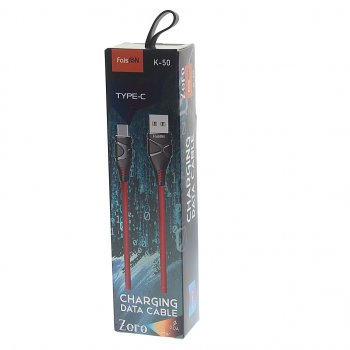 199 р. Кабель USB Type C 1м FAISON FAISON k-50 zero red  с доставкой в г. Кемерово. Увеличить фотографию 2