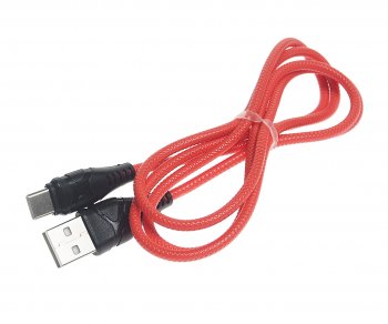 199 р. Кабель USB Type C 1м FAISON FAISON k-50 zero red  с доставкой в г. Кемерово. Увеличить фотографию 1