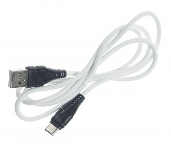 196 р. Кабель USB Type C 1м FAISON FAISON k-50 zero white  с доставкой в г. Кемерово. Увеличить фотографию 1