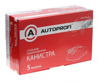 3 579 р. Канистра 5л сталь плоская со сливным устройством AUTOPROFI AUTOPROFI kan-500 (5l)  с доставкой в г. Кемерово. Увеличить фотографию 2