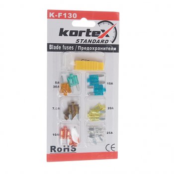 207 р. Предохранитель 5-30А флажковый MINI с индикатором LED комплект 12шт. KORTEX KORTEX kf130  с доставкой в г. Кемерово. Увеличить фотографию 1