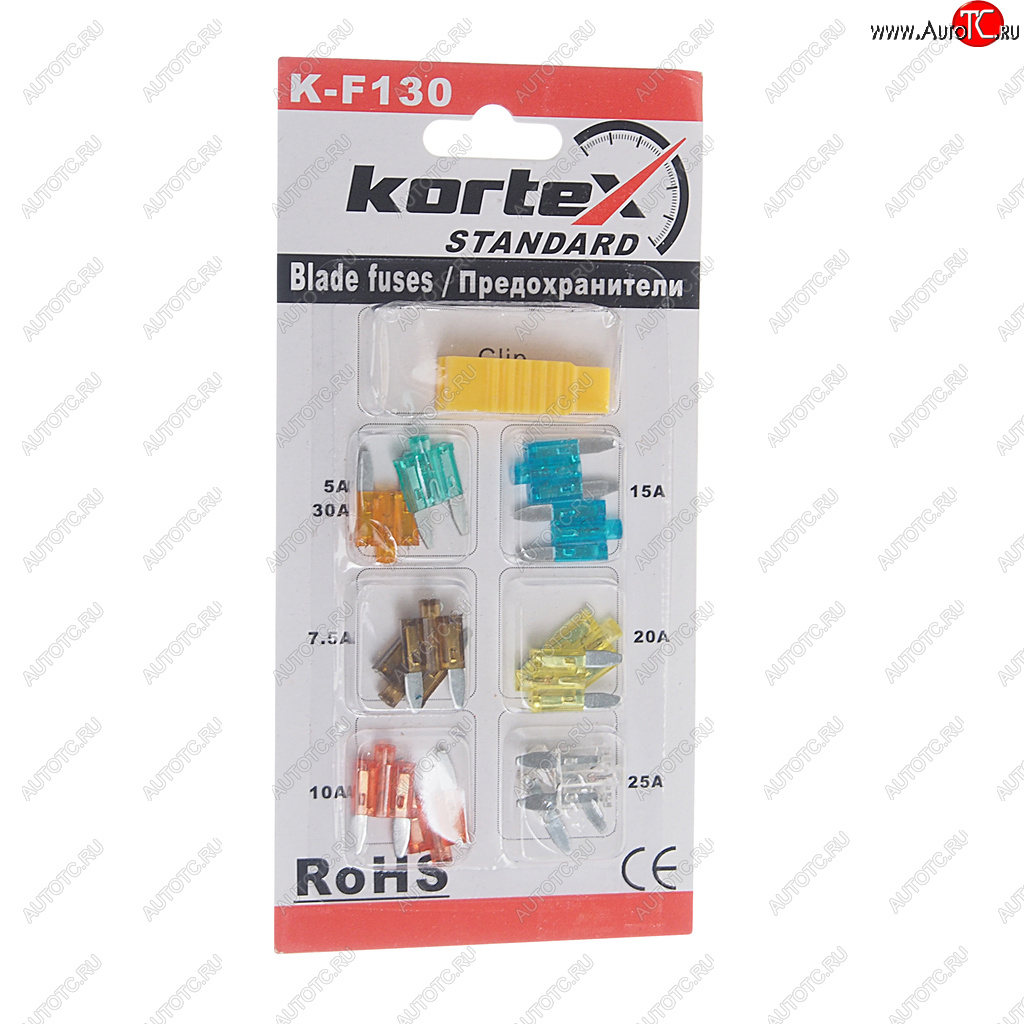 207 р. Предохранитель 5-30А флажковый MINI с индикатором LED комплект 12шт. KORTEX KORTEX kf130  с доставкой в г. Кемерово