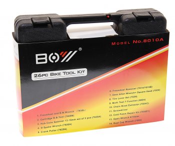 4 799 р. Набор инструментов для велосипеда 26 предметов BOY BOY kitboy8010a  с доставкой в г. Кемерово. Увеличить фотографию 4