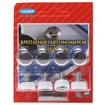 208 р. Винт знака номерного секретный с декоративными колпачками и ключом комплект 4шт. ЛАДЬЯ ЛАДЬЯ кн3(декор)  с доставкой в г. Кемерово. Увеличить фотографию 1