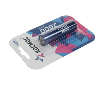 459 р. Батарейка 18650 3.7V аккумулятор 2600mAh блистер КОСМОС КОСМОС koc18650li-ion26ubl1  с доставкой в г. Кемерово. Увеличить фотографию 2