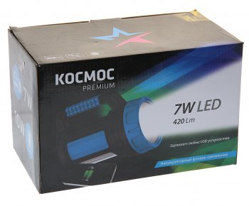 2 299 р. Фонарь-прожектор аккумуляторный КОСМОС КОСМОС kosaccu9107wusb  с доставкой в г. Кемерово. Увеличить фотографию 4