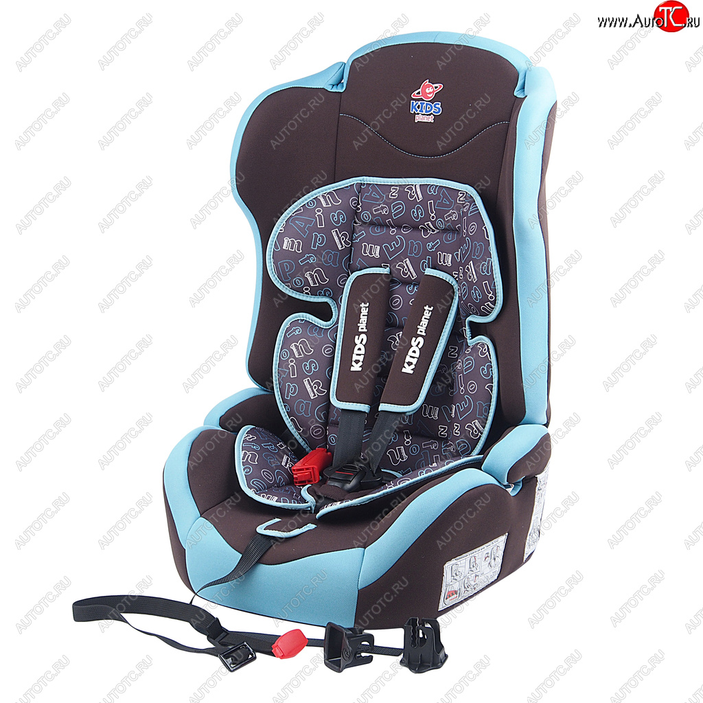 8 599 р. Автокресло детское 9-36кг (I-II-III) 1-12лет шоколадные буквы Isofix Sputnik KIDS PLANET SIGER kres2552  с доставкой в г. Кемерово