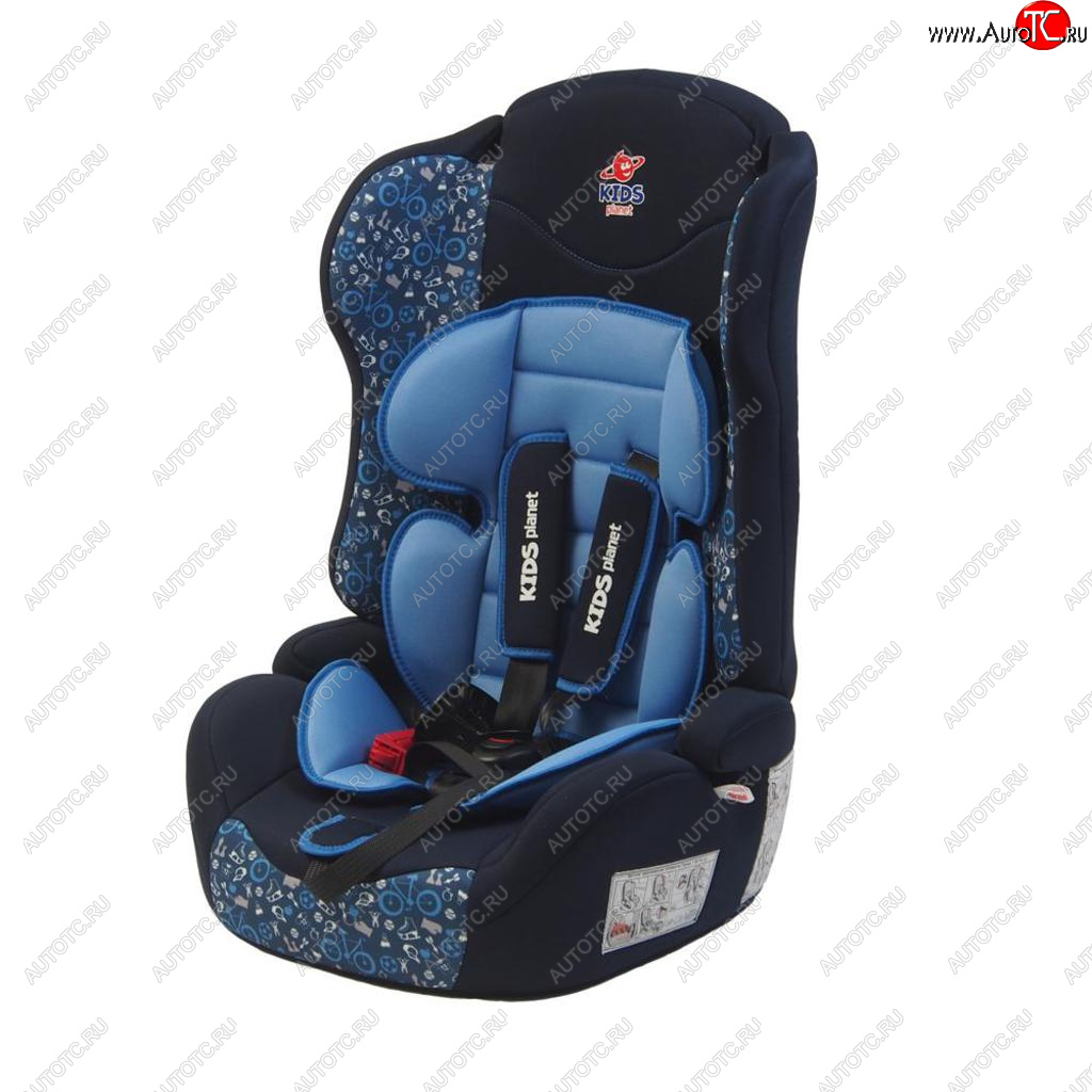 8 749 р. Автокресло детское 9-36кг (I-II-III) 1-12лет синий велосипед Isofix Sputnik KIDS PLANET SIGER kres2554  с доставкой в г. Кемерово