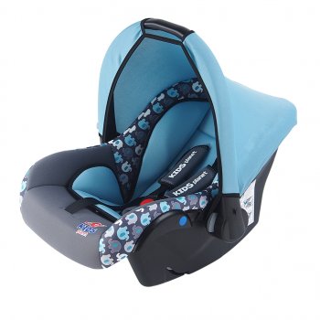 4 549 р. Автокресло детское 0-13кг (0+) 0-1.5лет лазурные слоны Luna SG321 KIDS PLANET SIGER kres2559  с доставкой в г. Кемерово. Увеличить фотографию 2