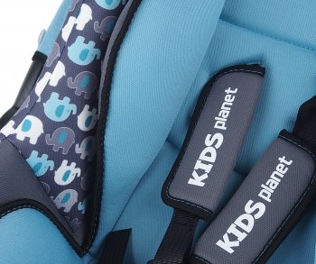4 549 р. Автокресло детское 0-13кг (0+) 0-1.5лет лазурные слоны Luna SG321 KIDS PLANET SIGER kres2559  с доставкой в г. Кемерово. Увеличить фотографию 4