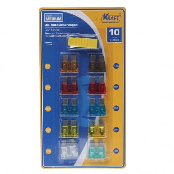 95 р. Предохранитель 5-30А флажковый комплект 10шт. с пинцетом KRAFT KRAFT kt870018  с доставкой в г. Кемерово. Увеличить фотографию 1