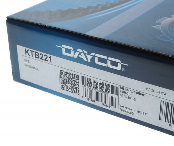 3 899 р. Комплект ГРМ DAEWOO Nexia OPEL Astra,Vectra (1.51.61.8) DAYCO DAYCO ktb221  с доставкой в г. Кемерово. Увеличить фотографию 4