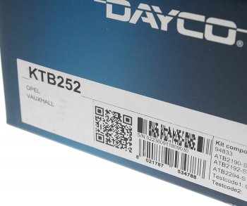 10 749 р. Комплект ГРМ OPEL Astra F (1.41.6 16V),Vectra B (1.61.8 16V) DAYCO DAYCO ktb252  с доставкой в г. Кемерово. Увеличить фотографию 5