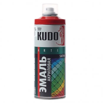 359 р. Краска красная огненно акриловая satin RAL3000 аэрозоль 520мл KUDO KUDO ku-0a3000  с доставкой в г. Кемерово. Увеличить фотографию 1