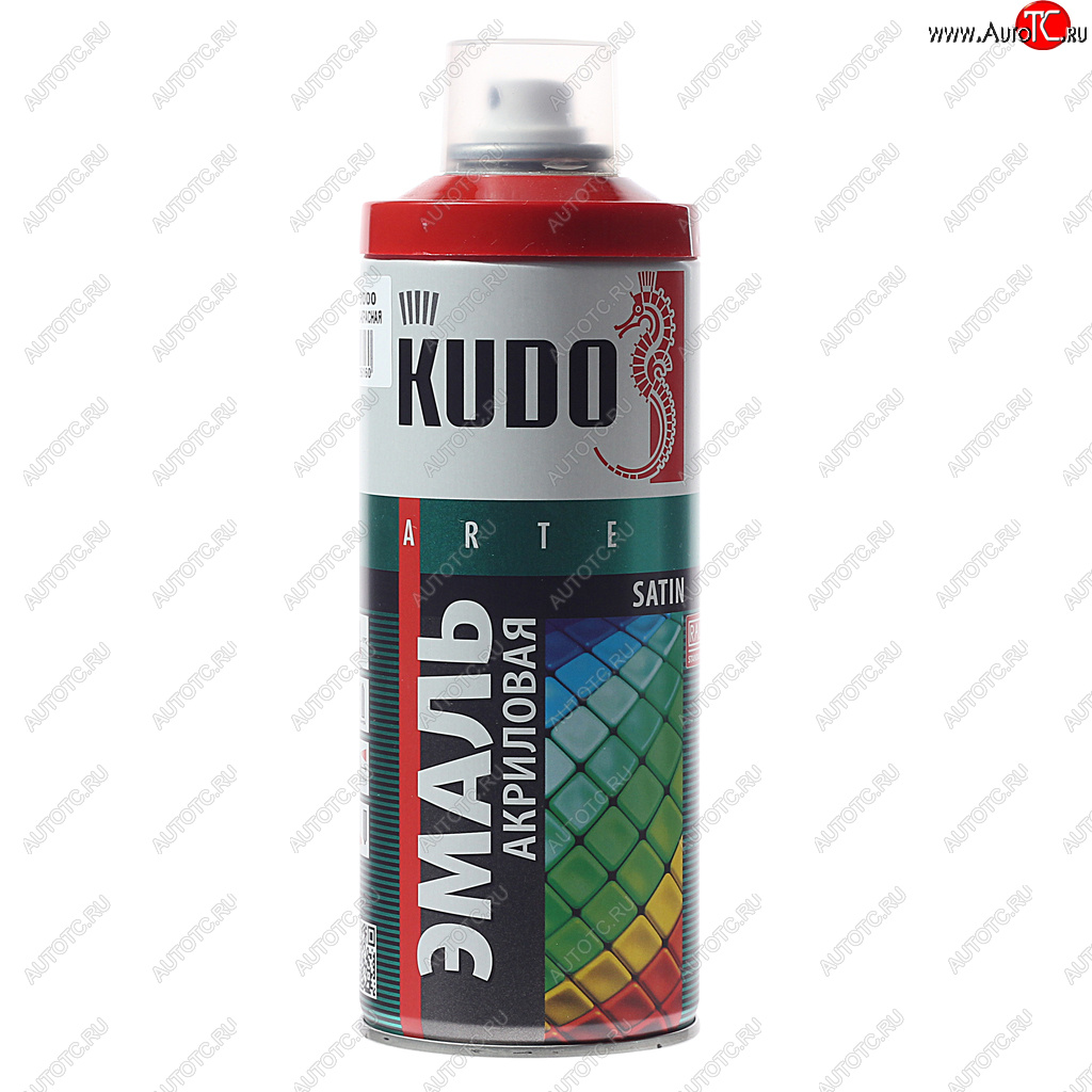359 р. Краска красная огненно акриловая satin RAL3000 аэрозоль 520мл KUDO KUDO ku-0a3000  с доставкой в г. Кемерово