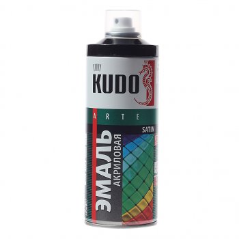 359 р. Краска черная акриловая satin RAL9005 520мл KUDO KUDO ku-0a9005  с доставкой в г. Кемерово. Увеличить фотографию 1