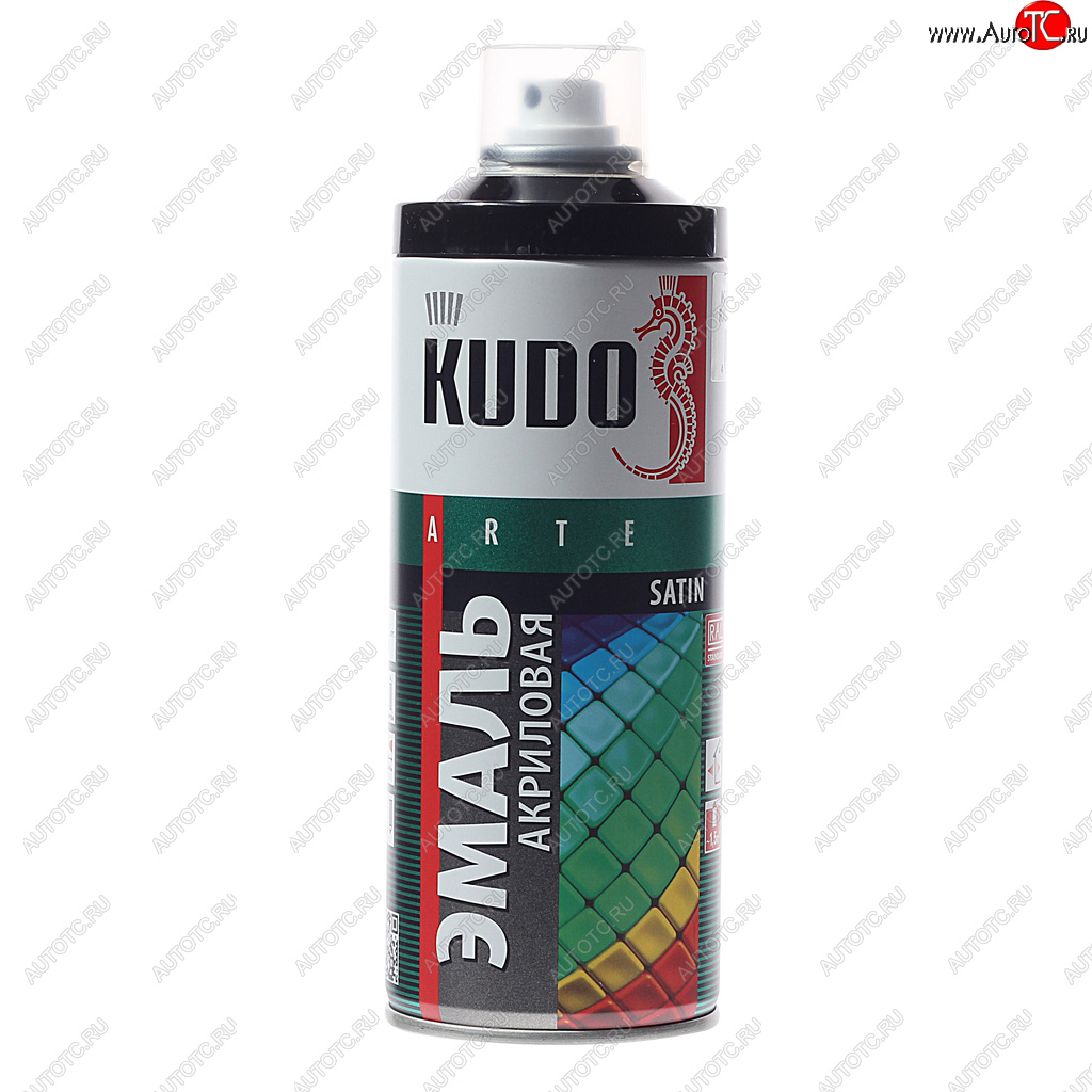 359 р. Краска черная акриловая satin RAL9005 520мл KUDO KUDO ku-0a9005  с доставкой в г. Кемерово